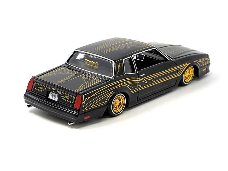1986 Chevrolet Monte Carlo Lowrider – Black (Mijo Exclusives) Diecast 1:24 Scale Model - Maisto 32542BK