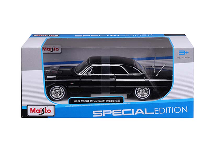 1964 Chevrolet Impala SS – Black Diecast 1:24 Scale Model - Maisto 32908BK