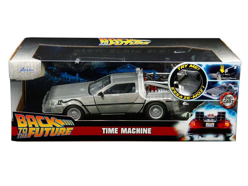 DeLorean Time Machine w/ Lights – Back To The Future (Hollywood Rides) 1:24 Scale Diecast Model - Jada 32911