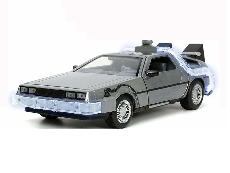 DeLorean Time Machine w/ Lights – Back To The Future (Hollywood Rides) 1:24 Scale Diecast Model - Jada 32911