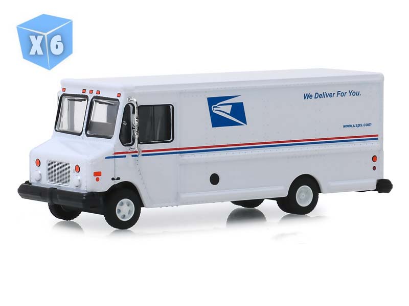 PRE-ORDER - 6 PACK 2019 Mail Delivery Vehicle - United States Postal Service USPS (H.D. Trucks Series 17) Diecast 1:64 Scale Model - Greenlight 33170B