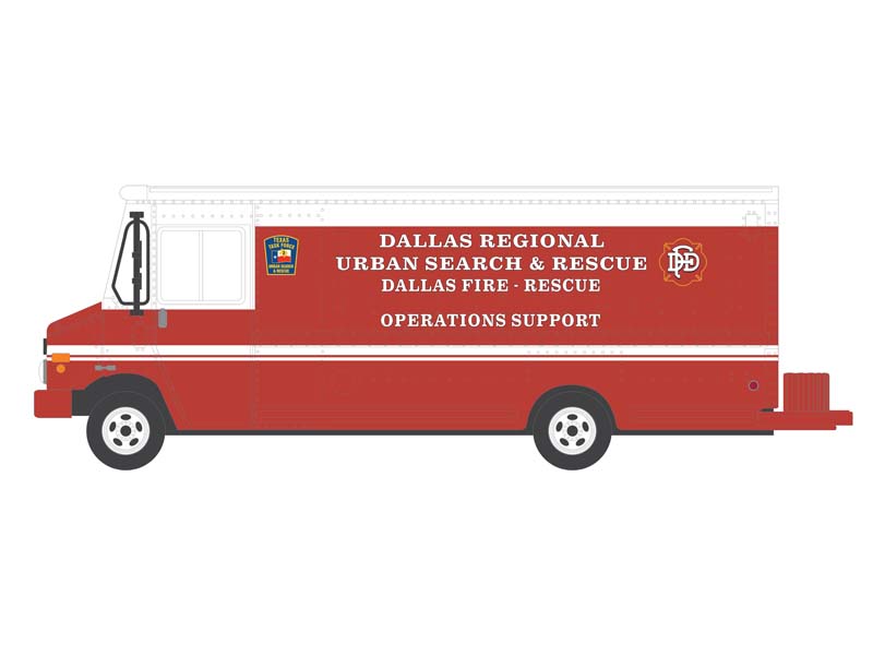 PRE-ORDER 2019 Step Van - Urban Search & Rescue - Dallas Texas Fire Department (H.D. Trucks Series 25) Diecast 1:64 Scale Model - Greenlight 33250B