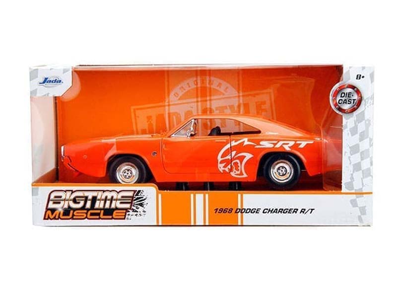 1968 Dodge Charger R/T - Orange (Bigtime Muscle) Diecast 1:24 Scale Model - Jada 34197