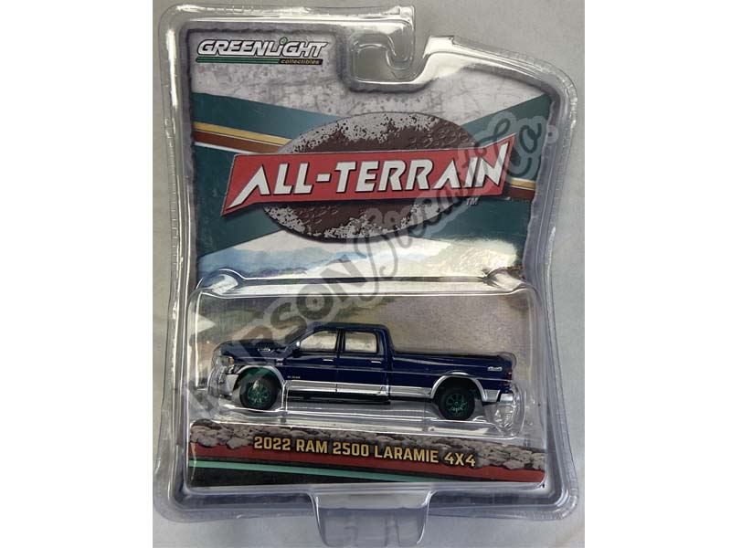 CHASE 2022 Ram 2500 Laramie 4x4 - Patriot Blue and Billet Silver (All-Terrain) Series 14 Diecast 1:64 Scale Model - Greenlight 35250F