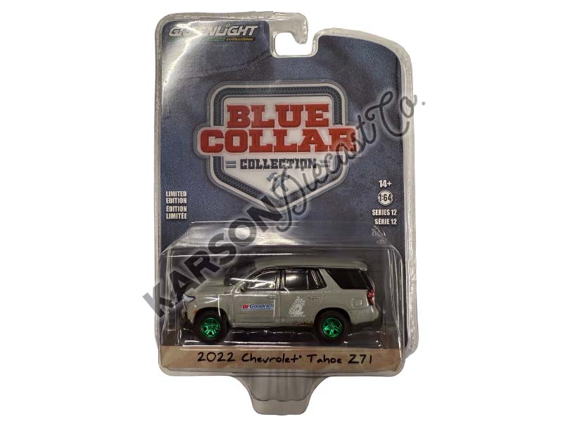 CHASE 2022 Chevrolet Tahoe Z71 - BFGoodrich (Blue Collar Collection) Series 12 Diecast 1:64 Scale Model - Greenlight 35260F
