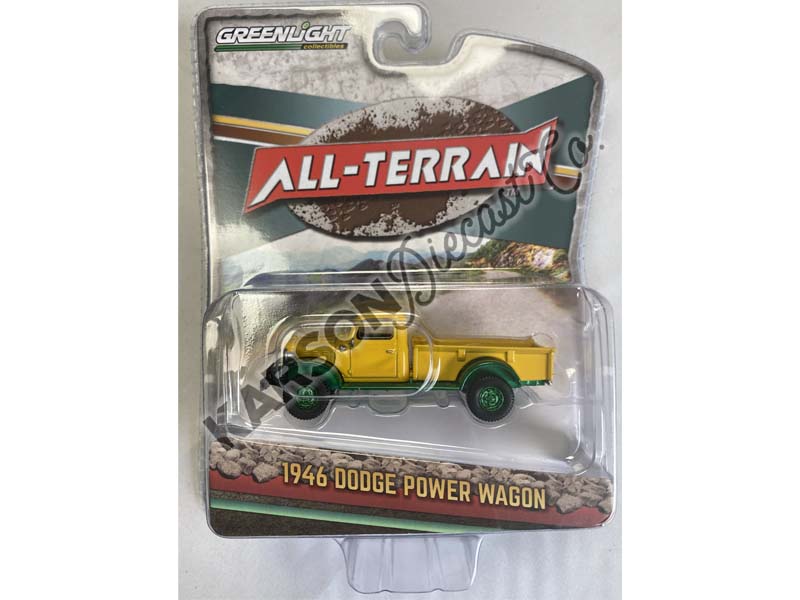CHASE 1946 Dodge Power Wagon - Construction Yellow (All-Terrain) Series 15 Diecast 1:64 Scale Model - Greenlight 35270A