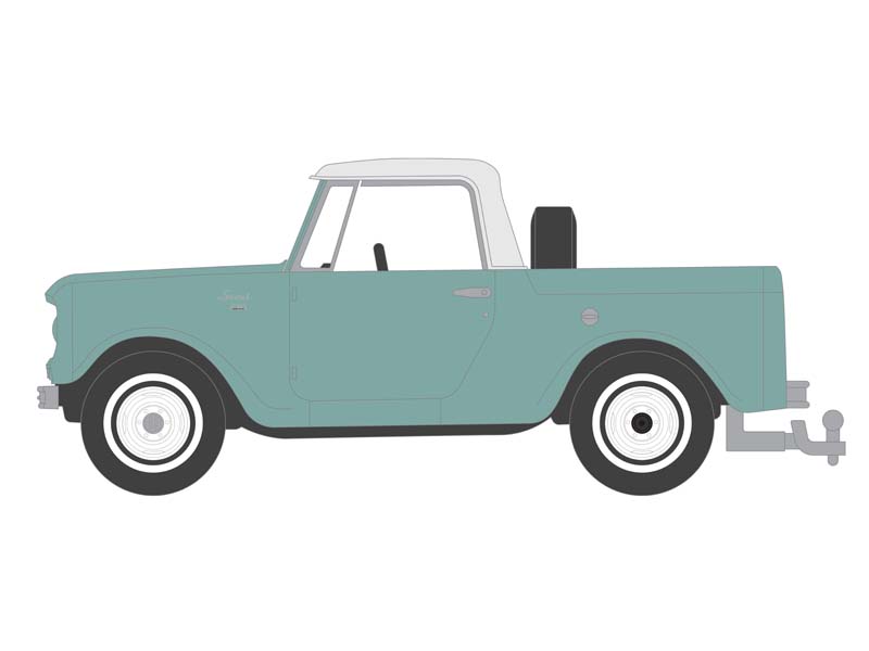 PRE-ORDER 1965 Harvester Scout Half Cab Pickup – Aspen Green (Blue Collar Collection Series 13) Diecast 1:64 Model - Greenlight 35280A
