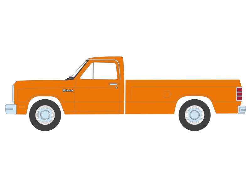 PRE-ORDER 1982 Dodge Ram D-250 – DOT Orange (Blue Collar Collection Series 13) Diecast 1:64 Model - Greenlight 35280C