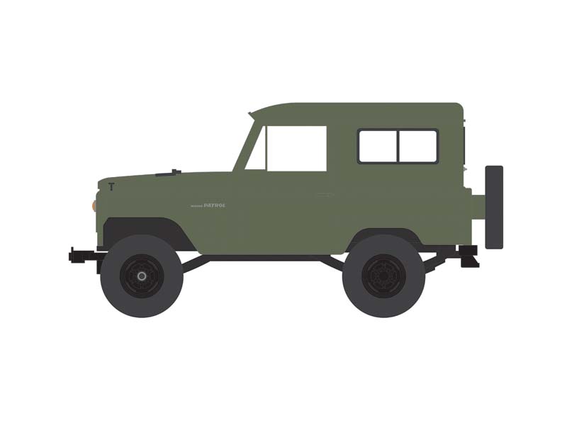 PRE-ORDER 1962 Nissan Patrol - Matte Olive Green (All-Terrain Series 16) Diecast 1:64 Scale Model - Greenlight 35290A