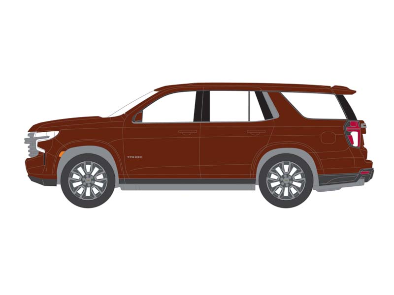 6 PACK 2022 Chevrolet Tahoe - Auburn Metallic (Blue Collar Collection Series 14) Diecast 1:64 Scale Model - Greenlight 35300E
