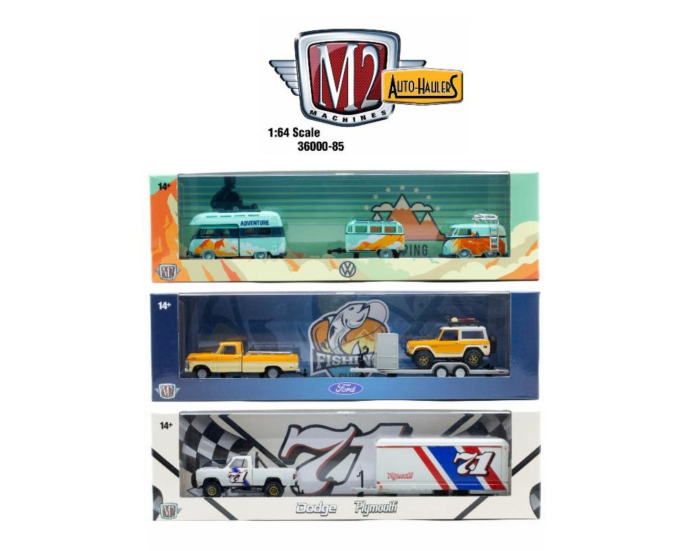 PRE-ORDER Auto-Haulers Release 85 Assortment SET OF 3 Diecast 1:64 Scale Models - M2 Machines 36000-85