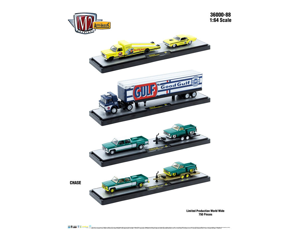 Auto-Haulers Release 88 Assortment SET OF 3 Diecast 1:64 Scale Models - M2 Machines 36000-88