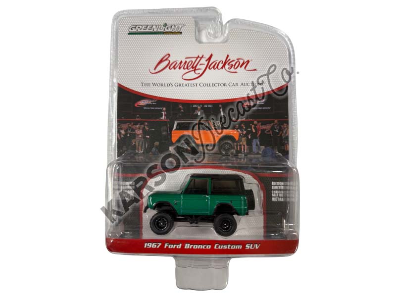 CHASE 1967 Ford Bronco Custom - Orange w/ Black Top (Scottsdale Edition) Series 10 Diecast 1:64 Scale Model - Greenlight 37260C