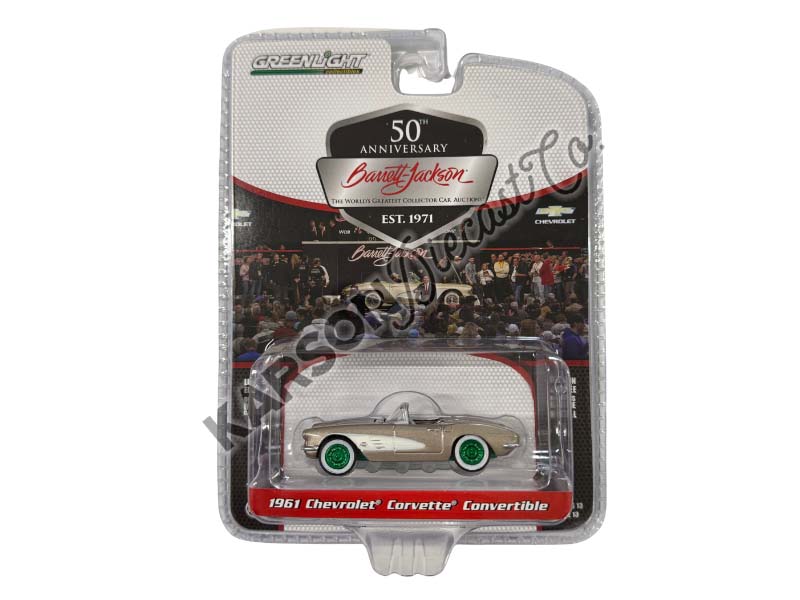 CHASE 1961 Chevrolet Corvette - Fawn Beige Metallic (Barrett-Jackson ‘Scottsdale Edition’ Series 13) Diecast 1:64 Scale Model - Greenlight 37300A