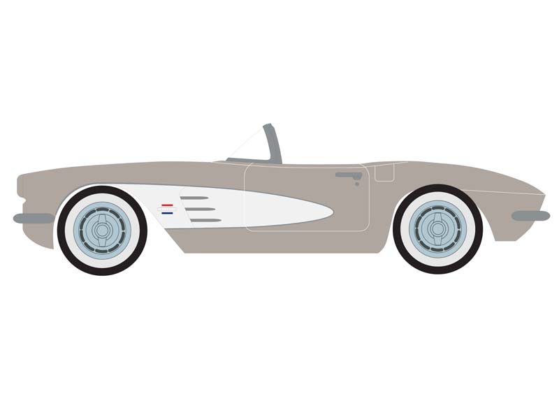 1961 Chevrolet Corvette - Fawn Beige Metallic (Barrett-Jackson ‘Scottsdale Edition’ Series 13) Diecast 1:64 Scale Model - Greenlight 37300A