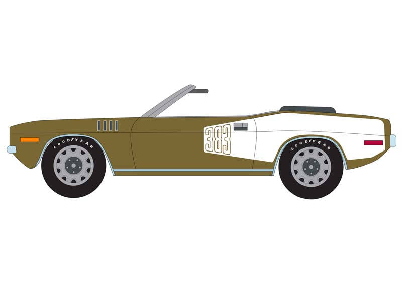 PRE-ORDER 1971 Plymouth 'Cuda Convertible - Tawny Gold (Barrett-Jackson ‘Scottsdale Edition’ Series 13) Diecast 1:64 Scale Model - Greenlight 37300E
