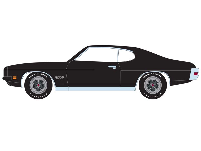 PRE-ORDER 1971 Pontiac GTO - Starlight Black (Barrett-Jackson ‘Scottsdale Edition’ Series 13) Diecast 1:64 Scale Model - Greenlight 37300F