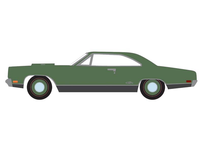 PRE-ORDER 1969 Plymouth HEMI GTX - F8 Ivy Green Metallic - Palm Beach (Barrett-Jackson Series 14) Diecast 1:64 Scale Model - Greenlight 37310B