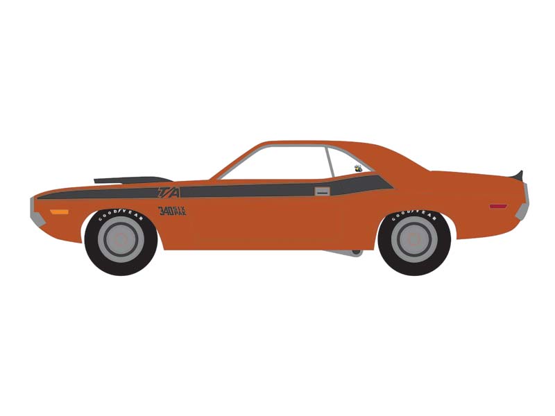 PRE-ORDER 1970 Dodge Challenger T/A – Burnt Orange Metallic - Palm Beach (Barrett-Jackson Series 14) Diecast 1:64 Scale Model - Greenlight 37310C
