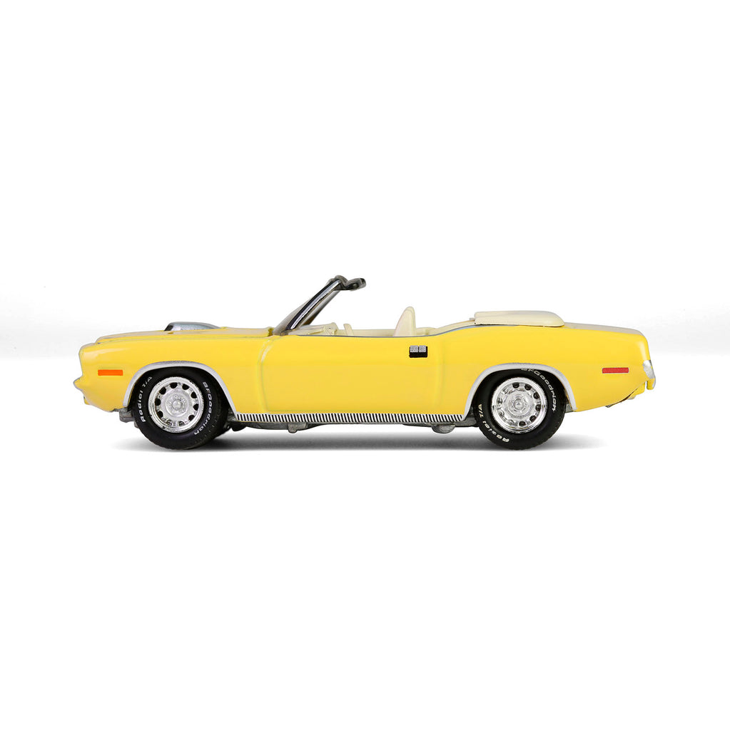 1970 Plymouth 'Cuda Convertible - Yellow (Barrett-Jackson Series 15) Diecast 1:64 Scale Model - Greenlight 37320E