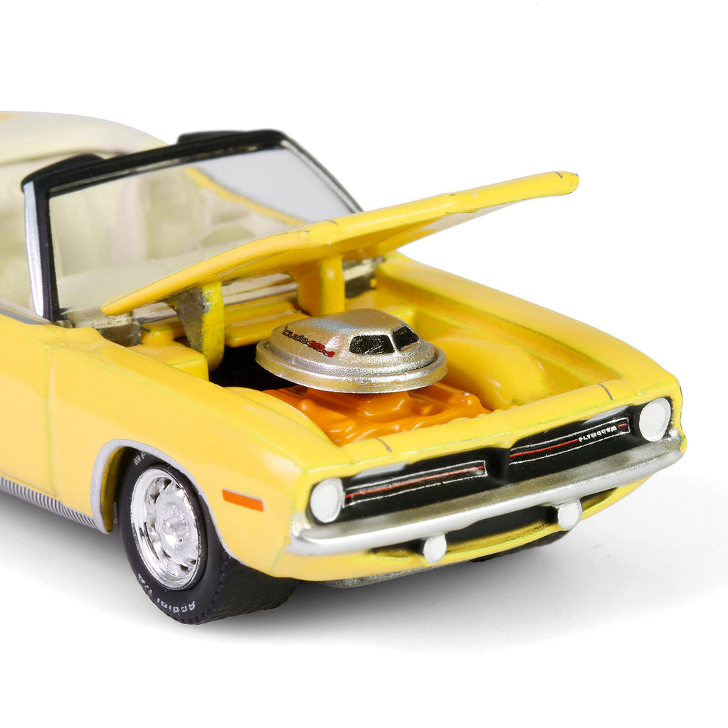 1970 Plymouth 'Cuda Convertible - Yellow (Barrett-Jackson Series 15) Diecast 1:64 Scale Model - Greenlight 37320E