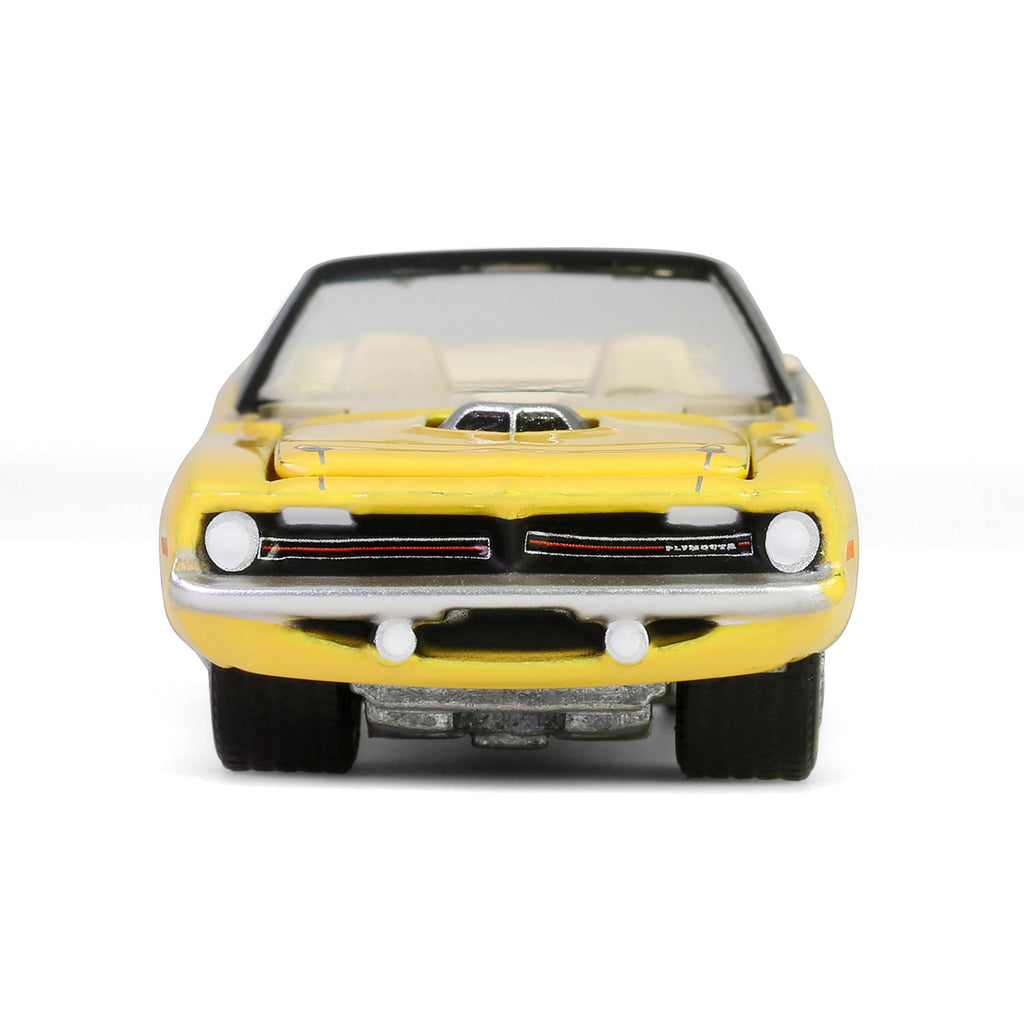 1970 Plymouth 'Cuda Convertible - Yellow (Barrett-Jackson Series 15) Diecast 1:64 Scale Model - Greenlight 37320E
