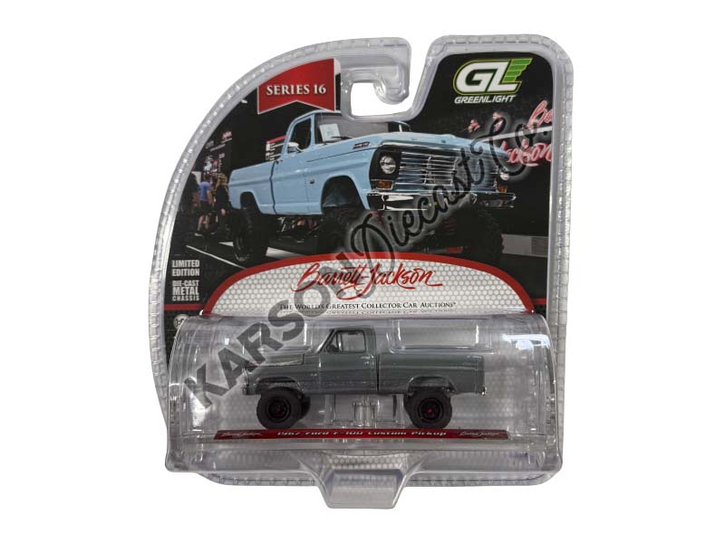 RAW CHASE 1967 Ford F-100 Custom Pickup (Barrett-Jackson Series 16) Diecast 1:64 Scale Model - Greenlight 37330B