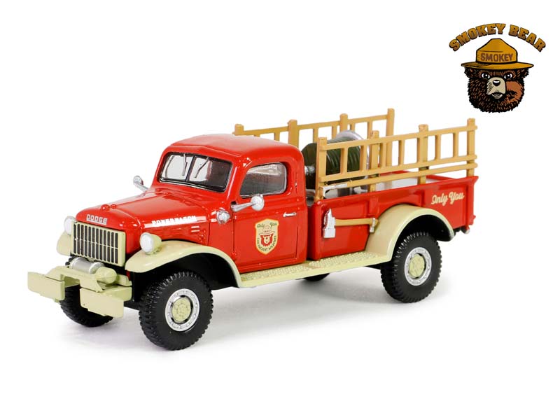 PRE-ORDER 1946 Dodge Power Wagon Fire Truck (Smokey Bear Series 3) Diecast 1:64 Scale Model - Greenlight 38060A