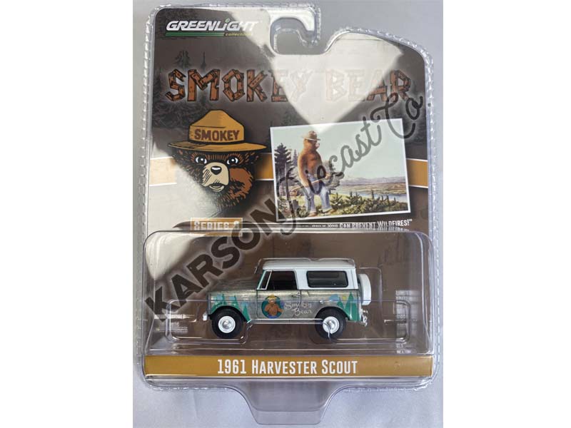 CHASE 1961 Harvester Scout (Smokey Bear Series 3) Diecast 1:64 Scale Model - Greenlight 38060B