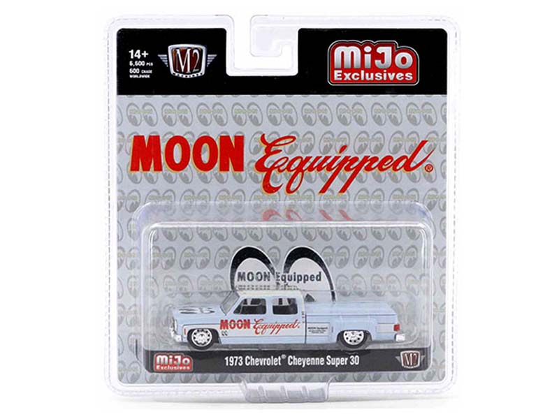 1973 Chevrolet Cheyenne Super 30 Mooneyes Equipped – Light Blue (MiJo Exclusives) Diecast 1:64 Scale Model - M2 Machines 39000-MJS03