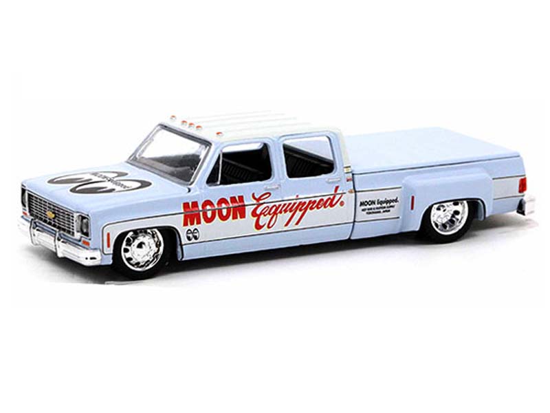 1973 Chevrolet Cheyenne Super 30 Mooneyes Equipped – Light Blue (MiJo Exclusives) Diecast 1:64 Scale Model - M2 Machines 39000-MJS03