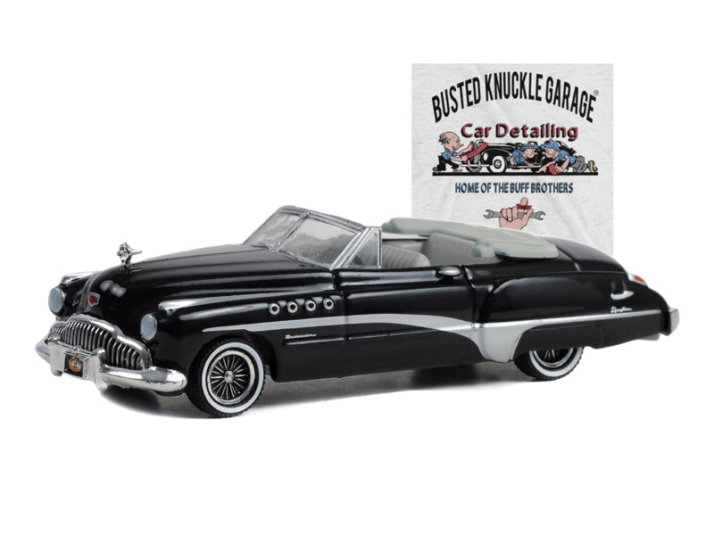1949 Buick Roadmaster Rivera Convertible - Car Detailing (Busted Knuckle Garage) Series 2 Diecast 1:64 Scale Model - Greenlight 39120A