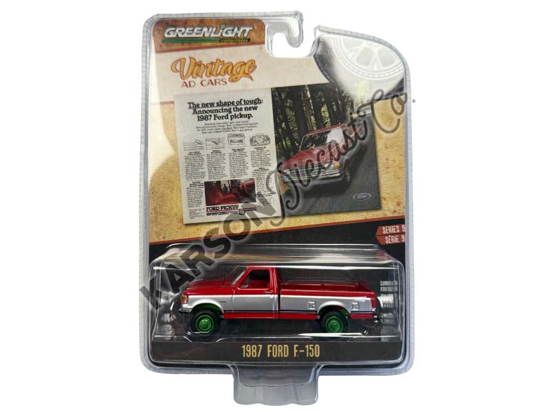 CHASE 1987 Ford F-150 - The New Shape Of Tough (Vintage Ad Cars) Series 9 Diecast 1:64 Scale Model - Greenlight 39130F