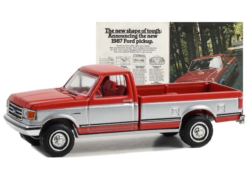 CHASE 1987 Ford F-150 - The New Shape Of Tough (Vintage Ad Cars) Series 9 Diecast 1:64 Scale Model - Greenlight 39130F