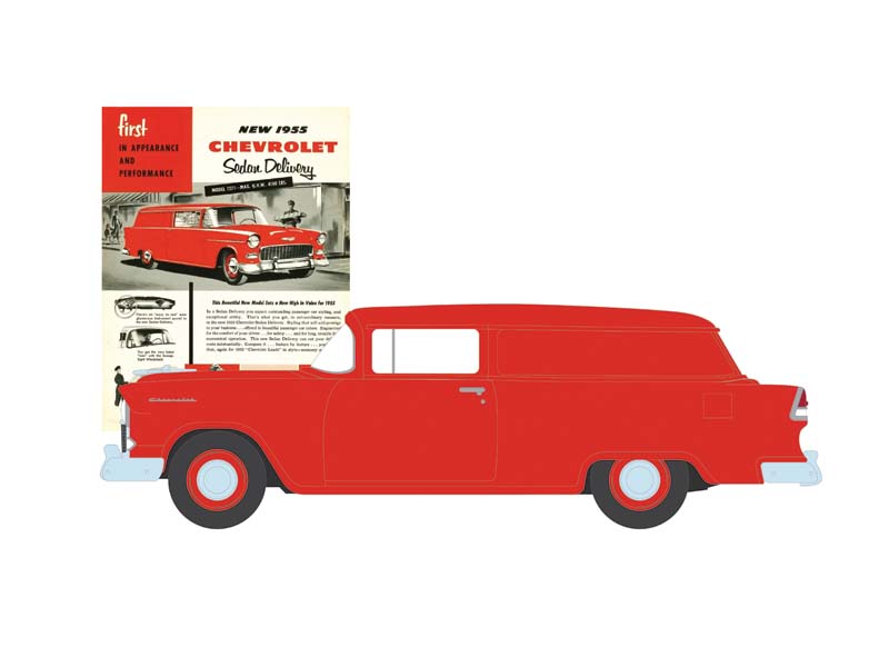 PRE-ORDER 1955 Chevrolet Sedan Delivery - First in Appearance and Performance (Vintage Ad Cars Series 11) Diecast 1:64 Scale Model - Greenlight 39150A