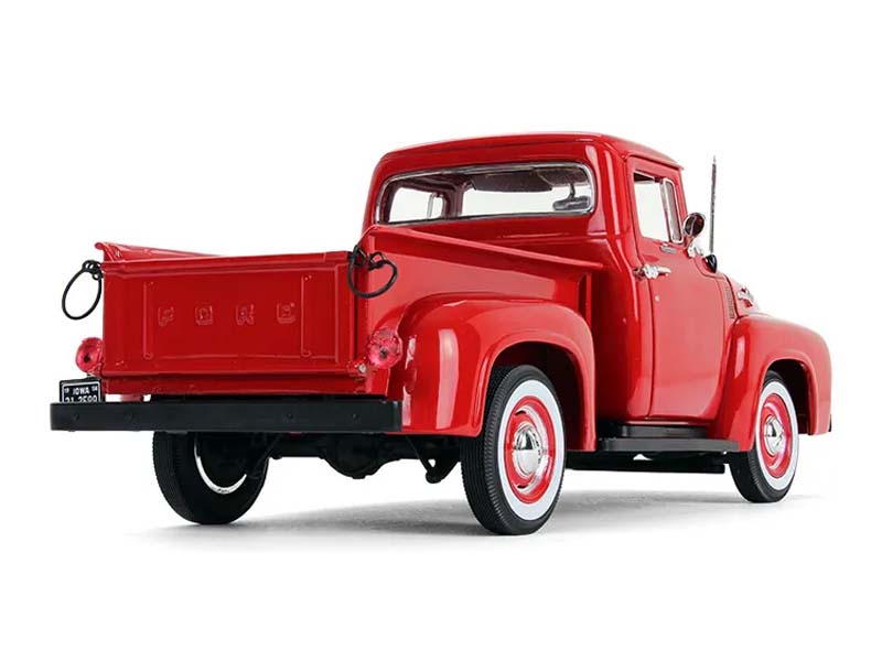 1956 Ford F-100 Pickup Truck High Feature Vermillion Red - Diecast 1:25 Model Truck - First Gear 40-0414