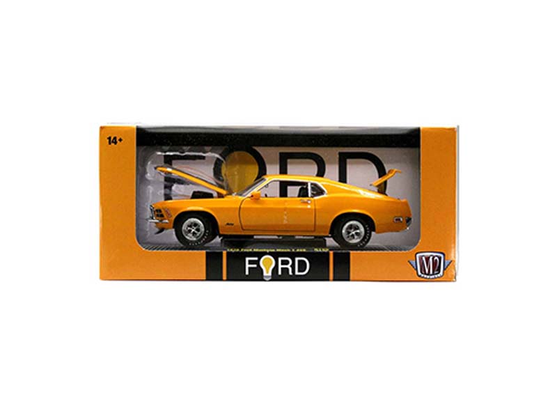 1970 Ford Mustang Mach 1 428 – Orange (Release 109A) Diecast 1:24 Scale Model - M2 Machines 40300-109A