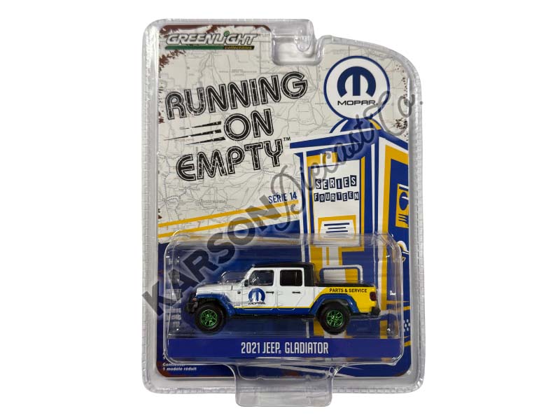CHASE 2021 Jeep Gladiator - MOPAR Parts & Service (Running on Empty Series 14) Diecast 1:64 Scale Model - Greenlight 41140F