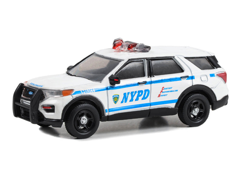 2020 Ford Explorer Police Interceptor Utility - NYPD w/ Squad Number Decal Sheet (Hobby Exclusive) Diecast 1:64 Scale Model - Greenlight 42776