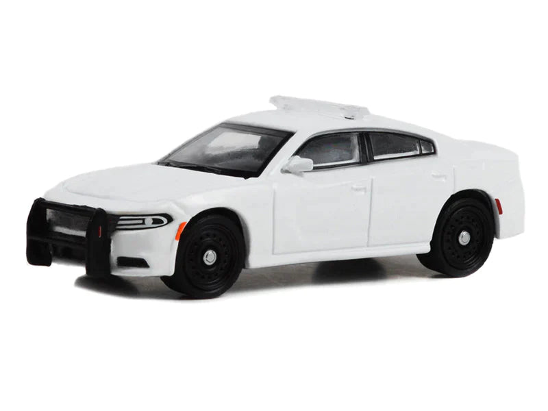PRE-ORDER 2022 Dodge Charger Pursuit White - Hot Pursuit w/ Lights (Hobby Exclusive) Diecast 1:64 Scale Model - Greenlight 43002