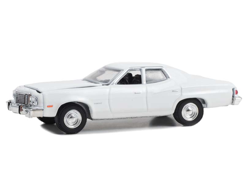 PRE-ORDER 1974-76 Ford Gran Torino Sedan White - Hot Pursuit (Hobby Exclusive) Diecast 1:64 Scale Model - Greenlight 43012