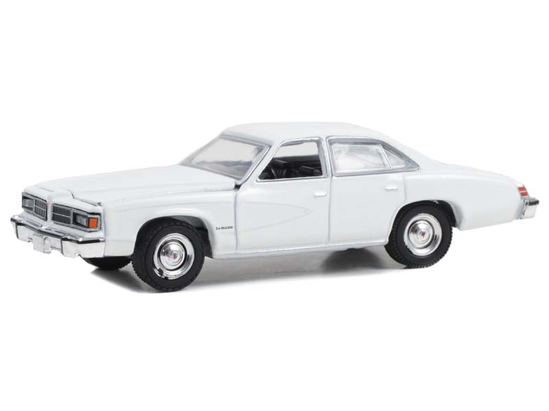 PRE-ORDER 1976-77 Pontiac LeMans Enforcer White - Hot Pursuit (Hobby Exclusive) Diecast 1:64 Scale Model - Greenlight 43014-BLANK