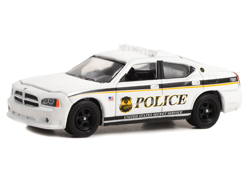 2010 Dodge Charger Pursuit (Hot Pursuit) - United States Secret Service Police (Hobby Exclusive) Diecast Scale 1:64 Model - Greenlight 43015C