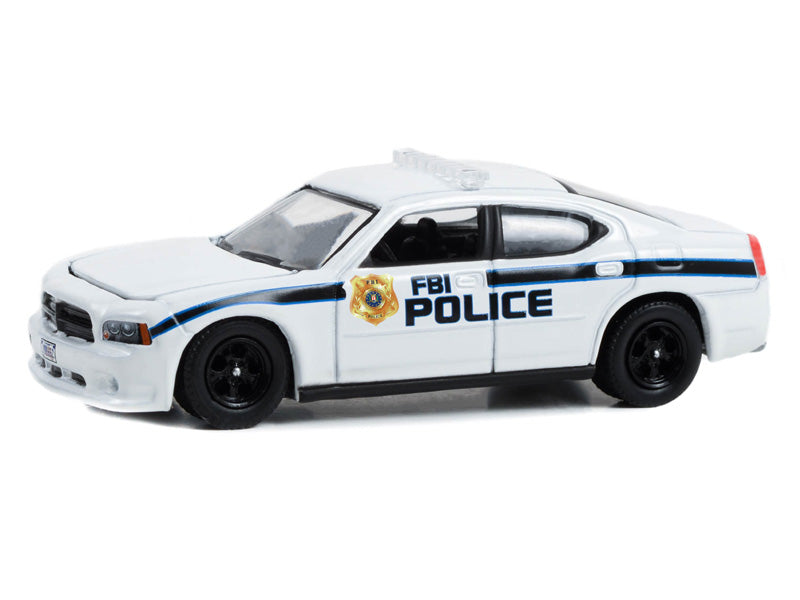 2008 Dodge Charger Police Pursuit (Hot Pursuit Special Edition) - FBI Police Diecast 1:64 Scale Model - Greenlight 43025B