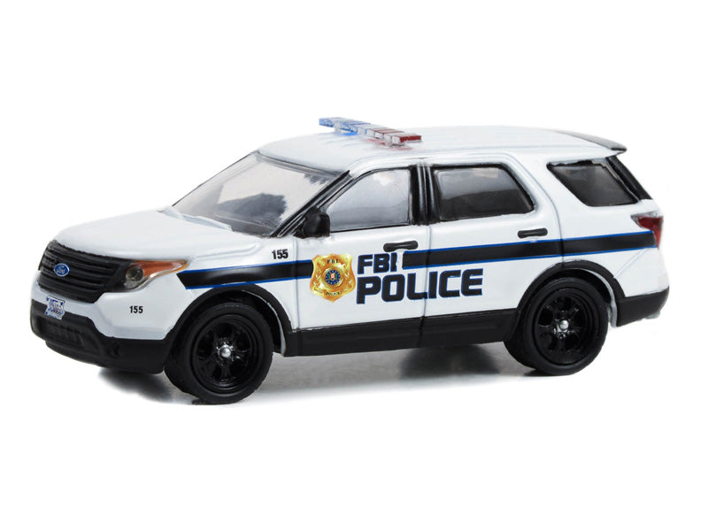 2014 Ford Explorer Police Interceptor Utility (Hot Pursuit Special Edition) - FBI Police Diecast 1:64 Scale Model - Greenlight 43025D