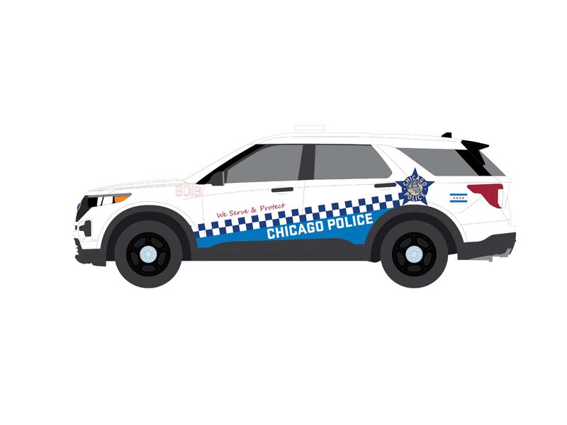 CHASE 2019 Ford Police Interceptor Utility City of Chicago Police Department (Hot Pursuit Series 45) Diecast 1:64 Scale Model - Greenlight 43030D