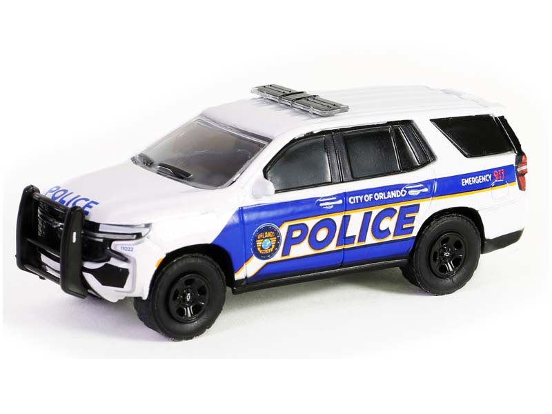 2022 Chevrolet Tahoe Police Pursuit Vehicle - City of Orlando Police (Hot Pursuit Series 45) Diecast 1:64 Scale Model - Greenlight 43030E