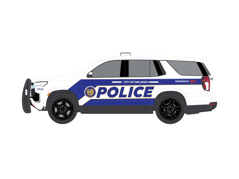 2022 Chevrolet Tahoe Police Pursuit Vehicle - City of Orlando Police (Hot Pursuit Series 45) Diecast 1:64 Scale Model - Greenlight 43030E