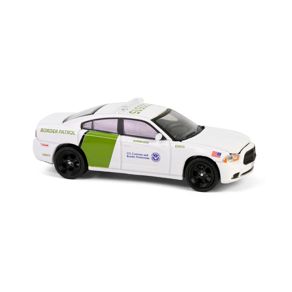 RAW CHASE 2014 Dodge Charger (Hot Pursuit Special Edition - U.S. Customs and Border Patrol) Diecast 1:64 Scale Model - Greenlight 43035D