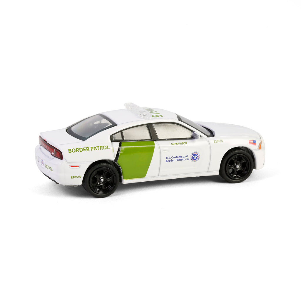 RAW CHASE 2014 Dodge Charger (Hot Pursuit Special Edition - U.S. Customs and Border Patrol) Diecast 1:64 Scale Model - Greenlight 43035D